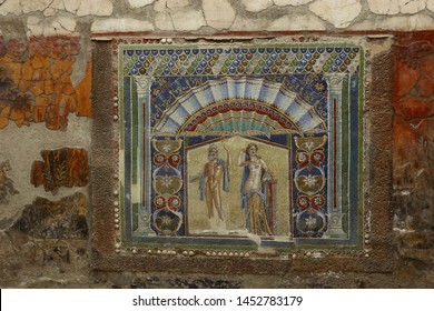 Mosaic Of Neptune And Amphritrite At Herculaneum