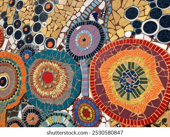 A mosaic pattern on a wall