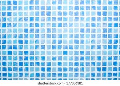 Mosaic tiled blue & grey pattern background 