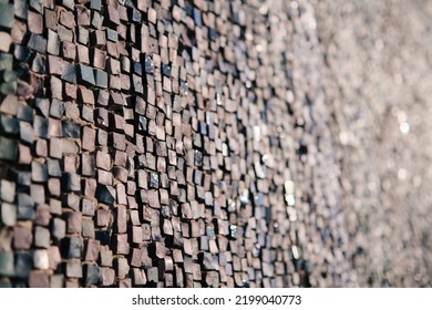 Mosaic Wall Color Soviet Design Art Background.