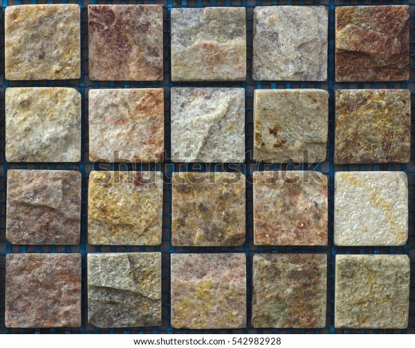 Mosaics Made Travertine Bulgarian Stone Decorative Stock Photo