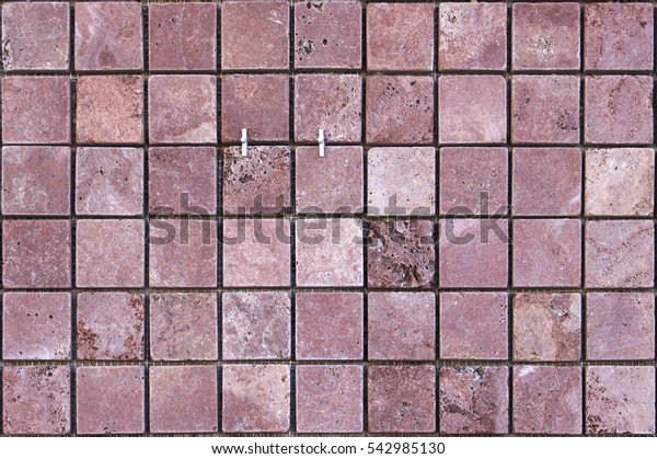 Mosaics Made Travertine Bulgarian Stone Decorative Stock Photo