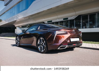  Moscow 08/19 Russia Lexus Lc 500 Zaha Hadid Dominion Tower Back 