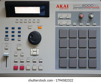 Moscow 12.08.2020 .Akai MPC Electronic Musical Instrument, Drum Machine For Creating Hip Hop Instrumentals