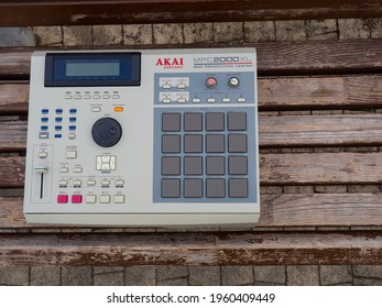 Moscow 18.04.2021 .Akai MPC Electronic Musical Instrument, Drum Machine For Creating Hip Hop Instrumentals