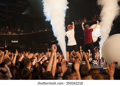 MOSCOW - 7 DECEMBER, 2015 - Big concert of Max Korzh at Stadium Live nightclub - Shutterstock ID 350262218