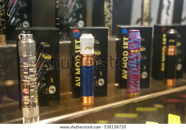 Moscow 9 December2016 Vape Expo Shopvaper Stock Photo Edit Now