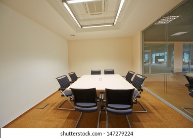 MOSCOW - AUG 20: Meeting Room For 8 People In Moscow School Of Management SKOLKOVO - Russian Analog Of Silicon Valley, August 20, 2012, Moscow, Russia. 