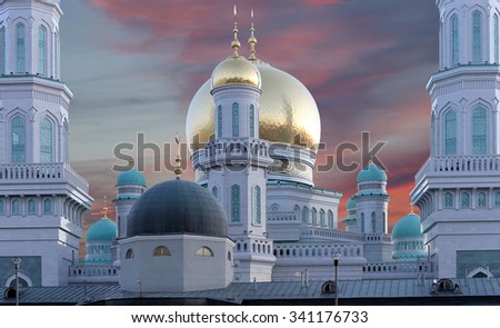 Moscow Cathedral Mosque, Russia -- the main mosque in Moscow, new landmark 