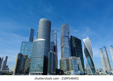 Moscow City Skyline. Moscow International Business Centre At Day Time.