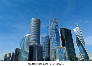 Moscow City Skyline. Moscow International Business Centre At Day Time.