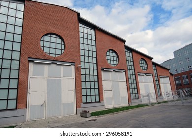 MOSCOW - JULY 12, 2015: Jewish Museum And Tolerance Center In Moscow. Historic Building Was Designed By Architect Melnikov As A Garage For Buses.