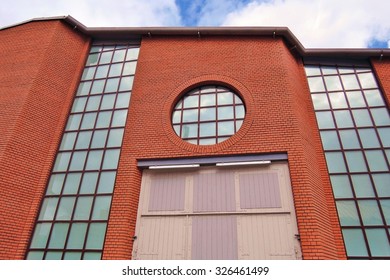 MOSCOW - JULY 12, 2015: Jewish Museum And Tolerance Center In Moscow. Historic Building Was Designed By Architect Melnikov As A Garage For Buses.