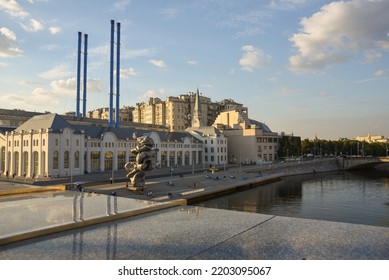 Moscow , July 2022,Bolshaya Glina No. 4 Urs Fischer HPP-2 . Bolotnaya Embankment