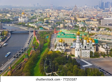 Moscow Kremlin - Russia - Aerial View