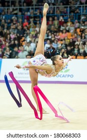 Moscow - March 2: Margarita Mamun Performs At Ribbon Final Of  Rhythmic Gymnastics Grand Prix , In Moscow On March 2, 2014