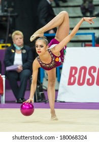 Moscow - March 2: Margarita Mamun Performs At Ball Final Of  Rhythmic Gymnastics Grand Prix , In Moscow On March 2, 2014