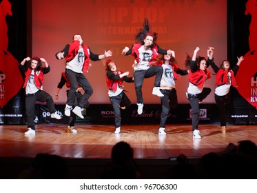 MOSCOW - MARCH 27: F-team Group Dance At Hip Hop International Cup Of Russia 2011, On March 27, 2011 In Moscow, Russia. Main Prize Is $1000 For Each Team Member And Organization Of Trip To Las Vegas.