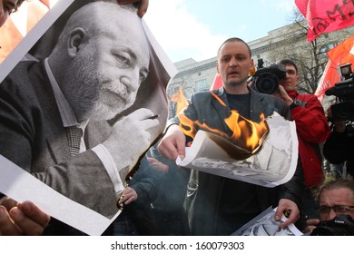 MOSCOW - MAY 1: Sergei Udaltsov (r) - Russian Leader Of The Left Front Movement During Of Protest Against Vladimir Putin, May 1, 2011 In Moscow, Russia. He Has Been Under House Arrest Since Feb 2013.