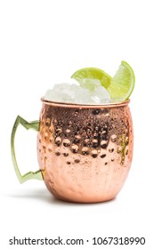 Moscow mule cocktail isolated on white background