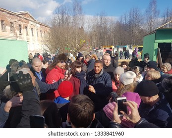 Moscow Region, Fryazino, Grebnevo Estate-09.03.2019: Samy Naceri French Star And Actor Of Taxi Films Visiting The Estate