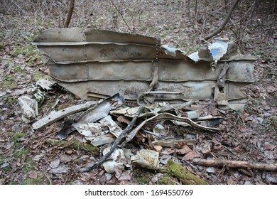 

Moscow Region, The Village Of Mendeleevo / Russia - April 5, 2020: Place The Crash (the Village Of Mendeleevo). Here In 1982 A Plane Crashed (Moscow - Dakar).