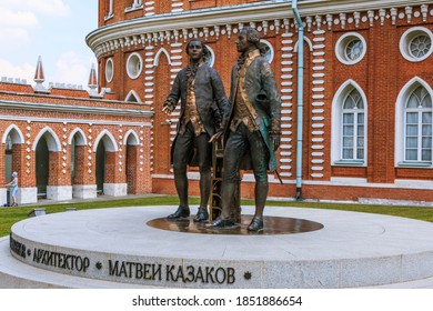 Moscow/ Russia, -03.07.2016:
Palace And Park Ensemble. Monument To Architects Vasily Bazhenov And Matvey Kazakov