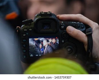 Moscow / Russia - 07.17.2019: Independent Candidate For Moscow City Duma Ilya Yashin At The Rally