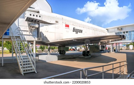 Moscow, Russia - 08.17.2022. Aircraft Buran USSR, VDNKh, Moscow. Caption: Buran USSR
