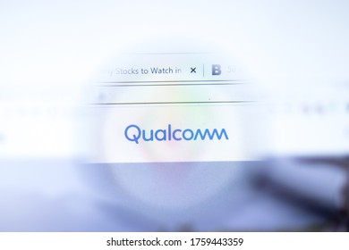 Moscow, Russia - 1 June 2020: Qualcomm.com Website Page. Qualcomm Inc Logo On Display Screen, Illustrative Editorial