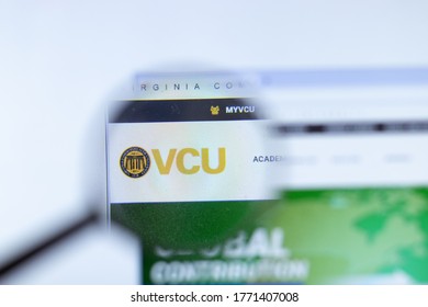 Moscow, Russia - 1 June 2020: Virginia Commonwealth University website with logo, Illustrative Editorial.