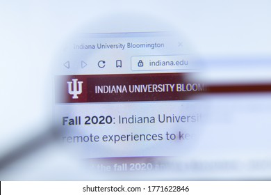 Moscow, Russia - 1 June 2020: Indiana University Bloomington Website With Logo, Illustrative Editorial.