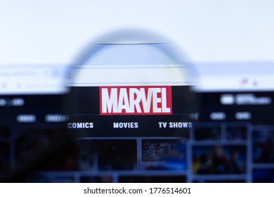 Moscow, Russia - 1 June 2020: Marvel Studios Website With Logo , Illustrative Editorial.
