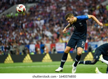 MOSCOW, RUSSIA: 15 July 2018 Lucas Hernandez Of France During The Russia 2018 World Cup Football Match Between France And Croatia