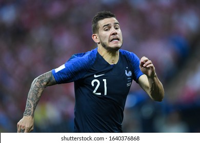 MOSCOW, RUSSIA: 15 July 2018 Lucas Hernandez Of France During The Russia 2018 World Cup Football Match Between France And Croatia