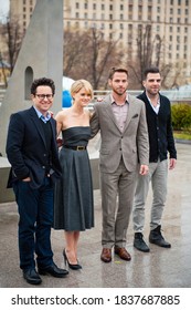 Moscow / Russia - April 27, 2013, Chris Pine, Zachary Quinto, Alice Eve, J.J. Abrams In Moscow 