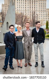 Moscow / Russia - April 27, 2013, Chris Pine, Zachary Quinto, Alice Eve, J.J. Abrams In Moscow 