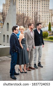 Moscow / Russia - April 27, 2013, Chris Pine, Zachary Quinto, Alice Eve, J.J. Abrams In Moscow 