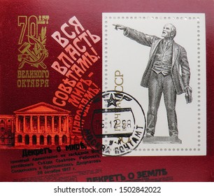 USSR,DDR vintage Lenin collectable plate october revolution