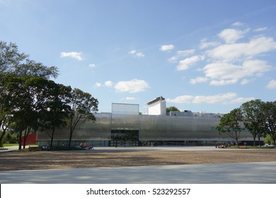 MOSCOW, RUSSIA - CIRCA AUGUST 2016: Garage Museum Of Contemporary Art (formerly The Garage Center For Contemporary Culture) Designed By Rem Koolhaas