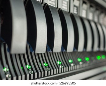 MOSCOW, RUSSIA - DECEMBER, 2016: storage - element of disk array for storing big data at cloud infrastructure - Powered by Shutterstock