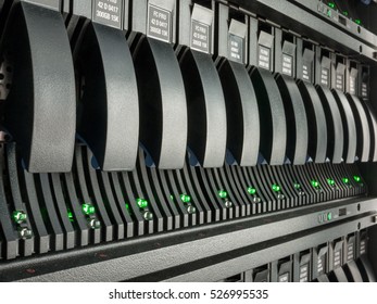 MOSCOW, RUSSIA - DECEMBER, 2016: storage - element of disk array for storing big data at cloud infrastructure - Powered by Shutterstock