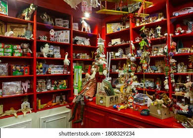 MOSCOW, RUSSIA - DECEMBER 22, 2019: Christmas Toy Store