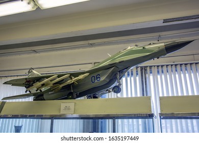 Moscow, Russia - February 1, 2020: Exhibit Of The Museum Of The Russian MiG Aircraft Corporation