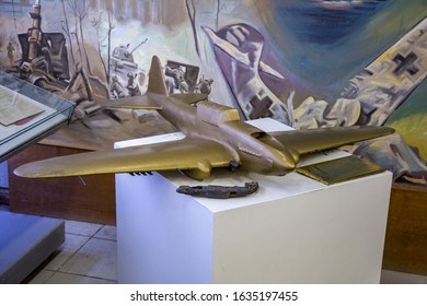 Moscow, Russia - February 1, 2020: Exhibit Of The Museum Of The Russian MiG Aircraft Corporation