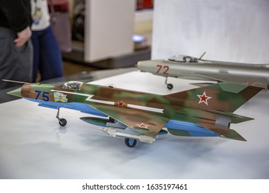 Moscow, Russia - February 1, 2020: Exhibit Of The Museum Of The Russian MiG Aircraft Corporation