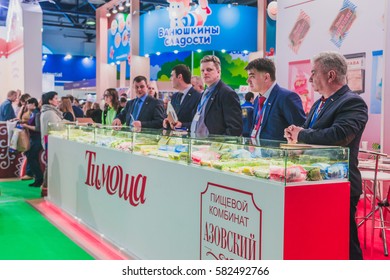 MOSCOW, RUSSIA - FEBRUARY 6-10: PRODEXPO 2017. 24th International Exhibition for Food, Beverages, Food Raw Materials.
