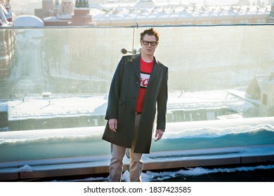 Moscow / Russia - January 25, 2012, Johnny Knoxville In Front Of Kremlin