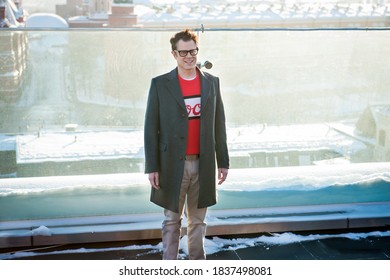 Moscow / Russia - January 25, 2012, Johnny Knoxville In Front Of Kremlin