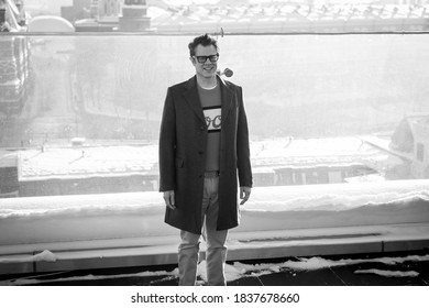 Moscow / Russia - January 25, 2012, Johnny Knoxville In Front Of Kremlin